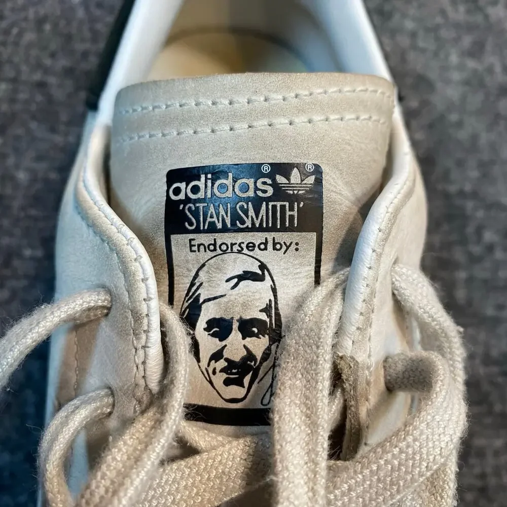Adidas Stan Smith Vulc Mens Shoes 7 All Leather Lo Top White Black Sneakers